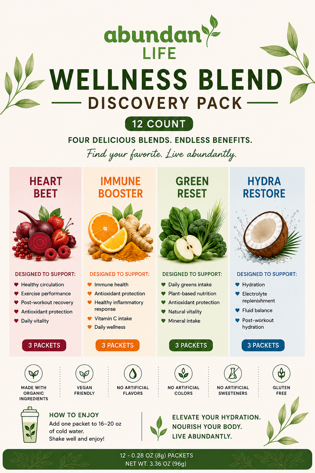 Abundant Life™ Wellness Infusers Discovery Pack (12 Count)