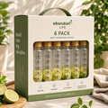 6-Pack 0.5L Glass BPA-Free Infuser Water Bottle Set