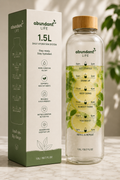 1.5L Glass BPA-Free Infuser Water Bottle with Strainer