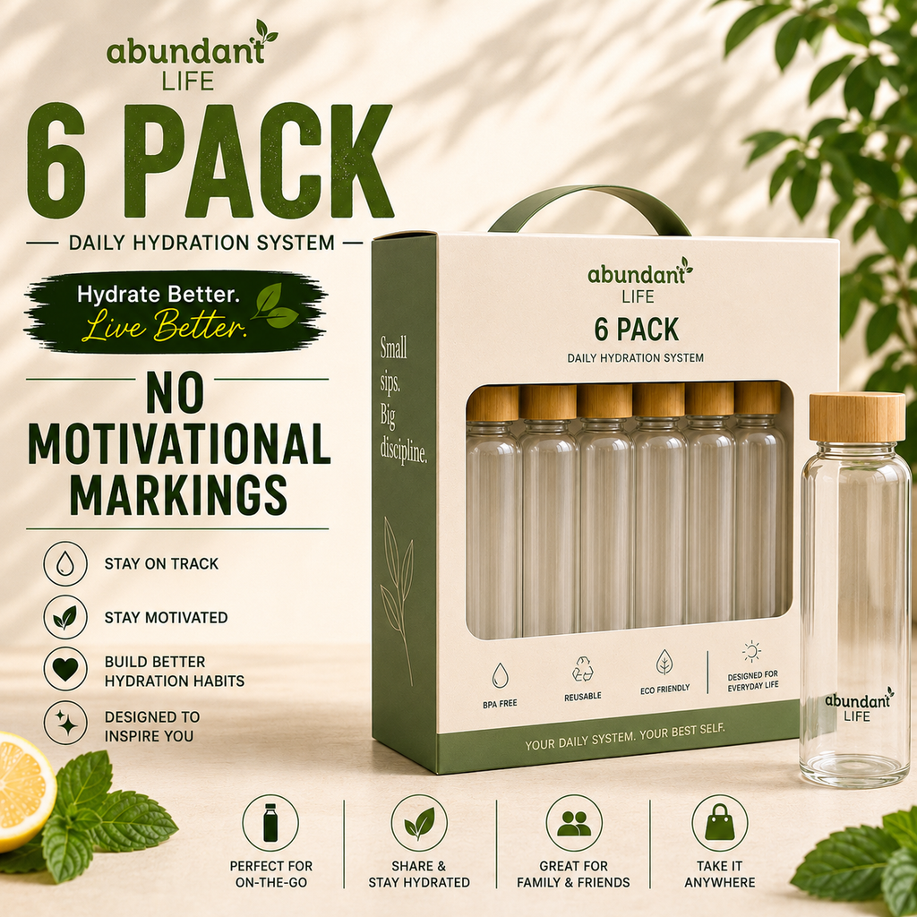 6-Pack 0.5L Glass BPA-Free Infuser Water Bottle Set