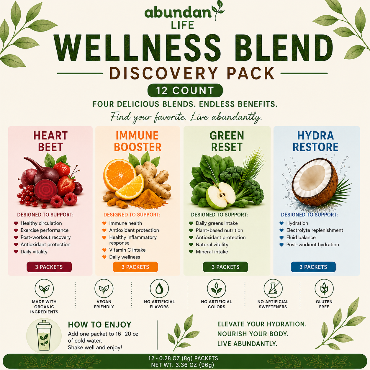Abundant Life™ Wellness Infusers Discovery Pack (12 Count)