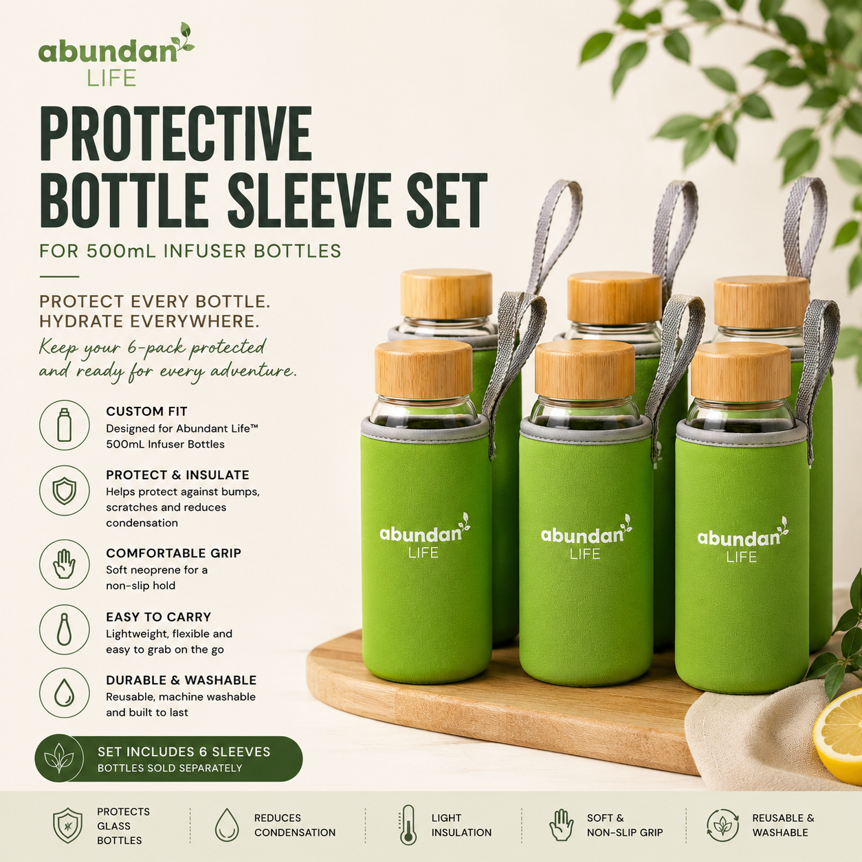 Abundant Life™ 500mL Bottle Sleeve Set